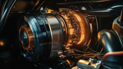 Futuristic Engine: A Glimmering Glimpse into Technological Innovation