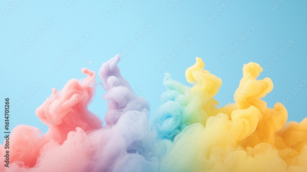 Poster creativity dynamic ink swirl in water, creating a mesmerizing and creative abstract background.