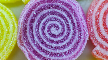 jelly fruit sugar sweet delicious dessert. food background close up