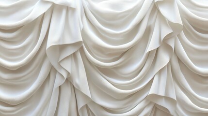 Elegant Drapery: A Study in Cream-Colored Fabric