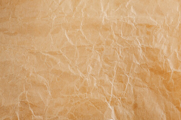 Crumpled brown paper texture, rough, empty for design, paper grunge, sheet background