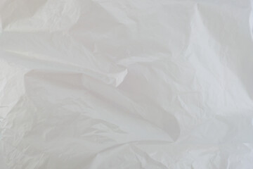 Crumpled white plastic bag background