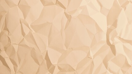 Obraz premium Textured Beige Crumpled Paper Background with Geometric Folds and Soft Shadows