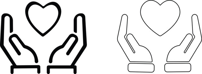 Art & IllustrationHeart icon set.Collection of heart illustration with different style. Heart shape Isolated on white background.A flat color heart set icon editable. Grunge rough brush stroke romance