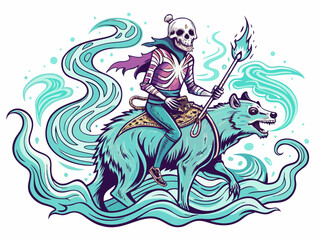 skeleton riding