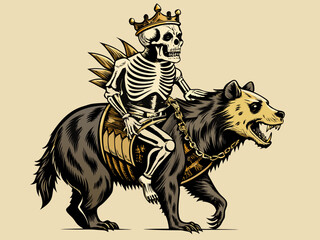 skeleton riding
