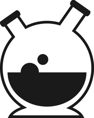 Solid Black Science Icon Element