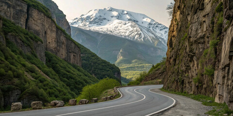road in the mountains of ladakh