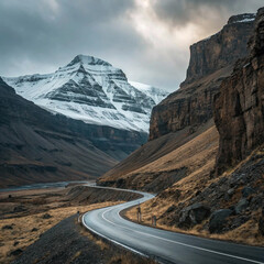 road in the mountains of ladakh