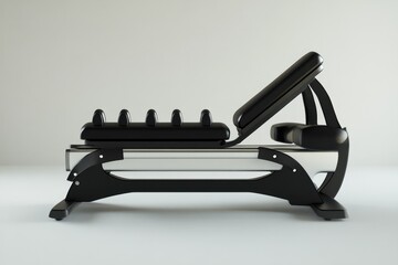 Modern adjustable gym bench designed for strength training and fitness activities, gym exercise equipment