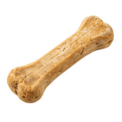 A single healthy dog treat bone isolated on a transparent background png