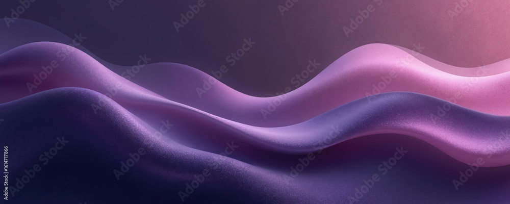 Poster abstract gradient background with smooth violet waves and grainy texture. smooth and elegant design 