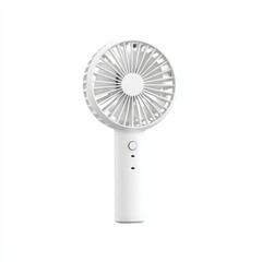 White handheld fan with circular blades