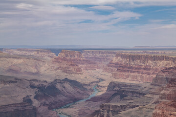 Colorado River. Desert View Watchtower, Grand Canyon National Park.  Arizona
