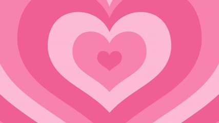 Retro pink heart tunnel animation. 4k video - Powered by Adobe