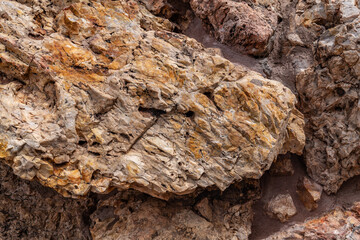 Chert  is a sedimentary rock. Kaibab Limestone / Kaibab Formation (Cisuralian). Harrisburg Member or Fossil Mountain Member ? Desert View Watchtower, Grand Canyon National Park.  Arizona
