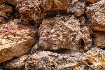 Chert  is a sedimentary rock. Kaibab Limestone / Kaibab Formation (Cisuralian). Harrisburg Member or Fossil Mountain Member ? Desert View Watchtower, Grand Canyon National Park.  Arizona
