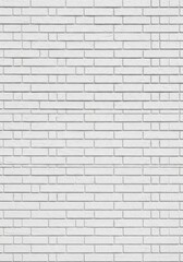 Clean White Brick Wall Texture with Subtle Shadows and Depth