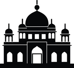 Serene Sikh Gurdwara Temple Illustration