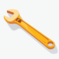Obraz premium wrench isolated in White Background, wrench vector, Flat lay vector illustration