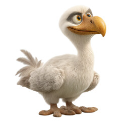 Obraz premium Cute Cartoon Dodo Bird Character with Plump Body and Bright Colors