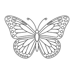 A butterfly illustration vector style coloring page 