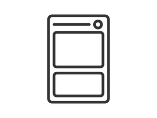 トレーディングカードのアイコン（線画）のイラスト