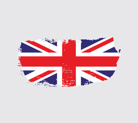 ink grunge united kingdom UK or England flag brush painted png transparent background. Great Britain ink paint brush texture	
