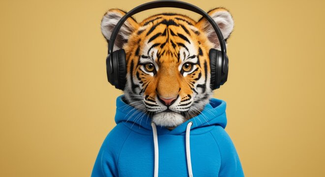 Portrait of a majestic Bengal tiger with striking stripes and intense eyes