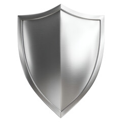 Silver Flat Shield Icon for Protection in User Interface Design