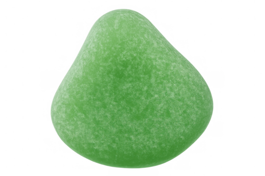 Green candy with matte finish floating on transparent background - Powered by Adobe