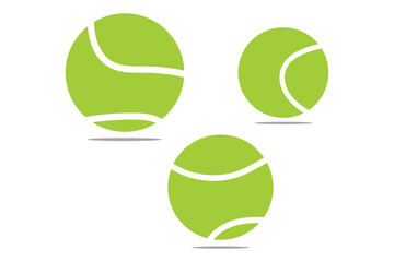 set of tennis ball collection icon.