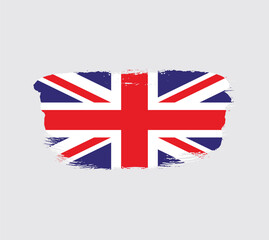 ink grunge united kingdom UK or England flag brush painted png transparent background. Great Britain ink paint brush texture	

