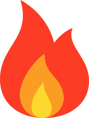 fire icon vector. symbol, sign