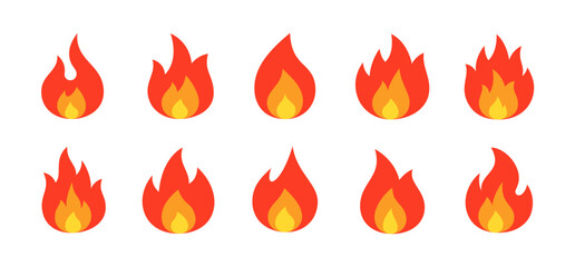 fire icon vector. symbol, sign