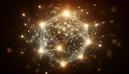 A blockchain network visualization, Ai generated image