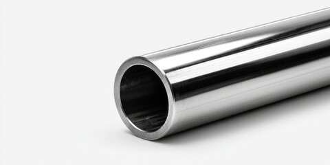 Polished metal cylindrical tube