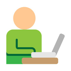 Registration Desk Vector Flat Icon Design