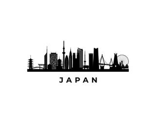 Vector Japan skyline. Travel Japan famous landmarks. Business and tourism concept for presentation, banner, web site.