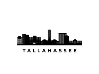 Vector Tallahassee skyline. Travel Tallahassee famous landmarks. Business and tourism concept for presentation, banner, web site.