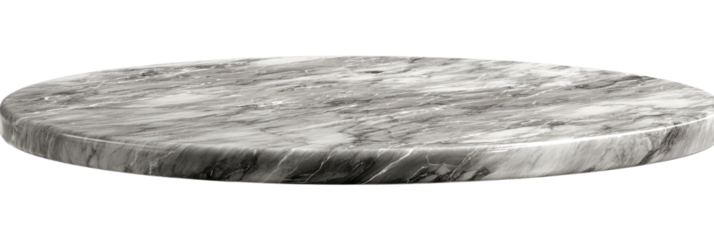 Gray marble round tabletop