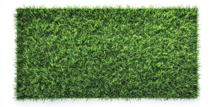 Lush green grass turf mat