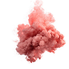 Pink cloud of smoke or ink