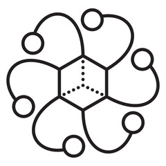 Artificial intelligence data collecting and connecting icon, future technology for automation, assistance, prediction, suggestion, data processing deep learning and training.