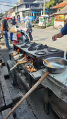 Traditional street food from indonesia
