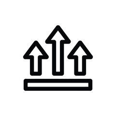 Three Arrows Pointing Upward from a Base Business Growth Concept