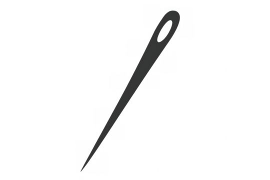 Sewing needle isolated on transparent background