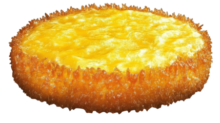 Golden Crispy Cheese Fritter with a Delicious Round Shape and Transparent Background
