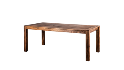 Rectangular wooden dining table