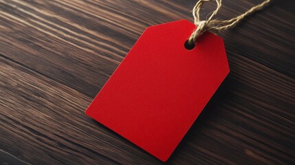 label red gift tag